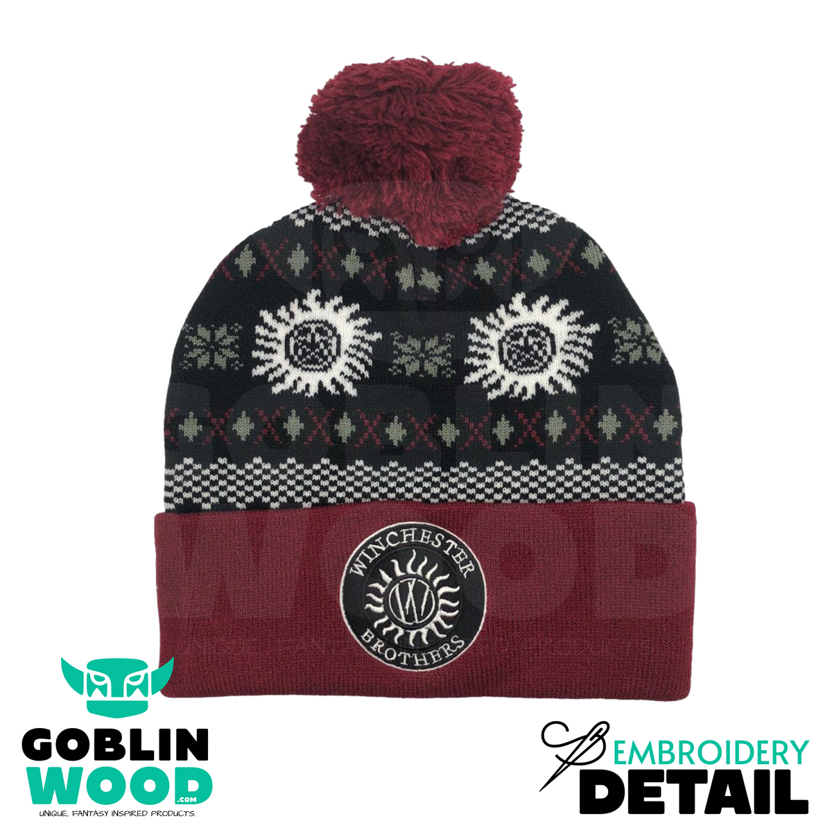 SPN Winchester Brothers Pom-Pom Beanie - Officially Licensed