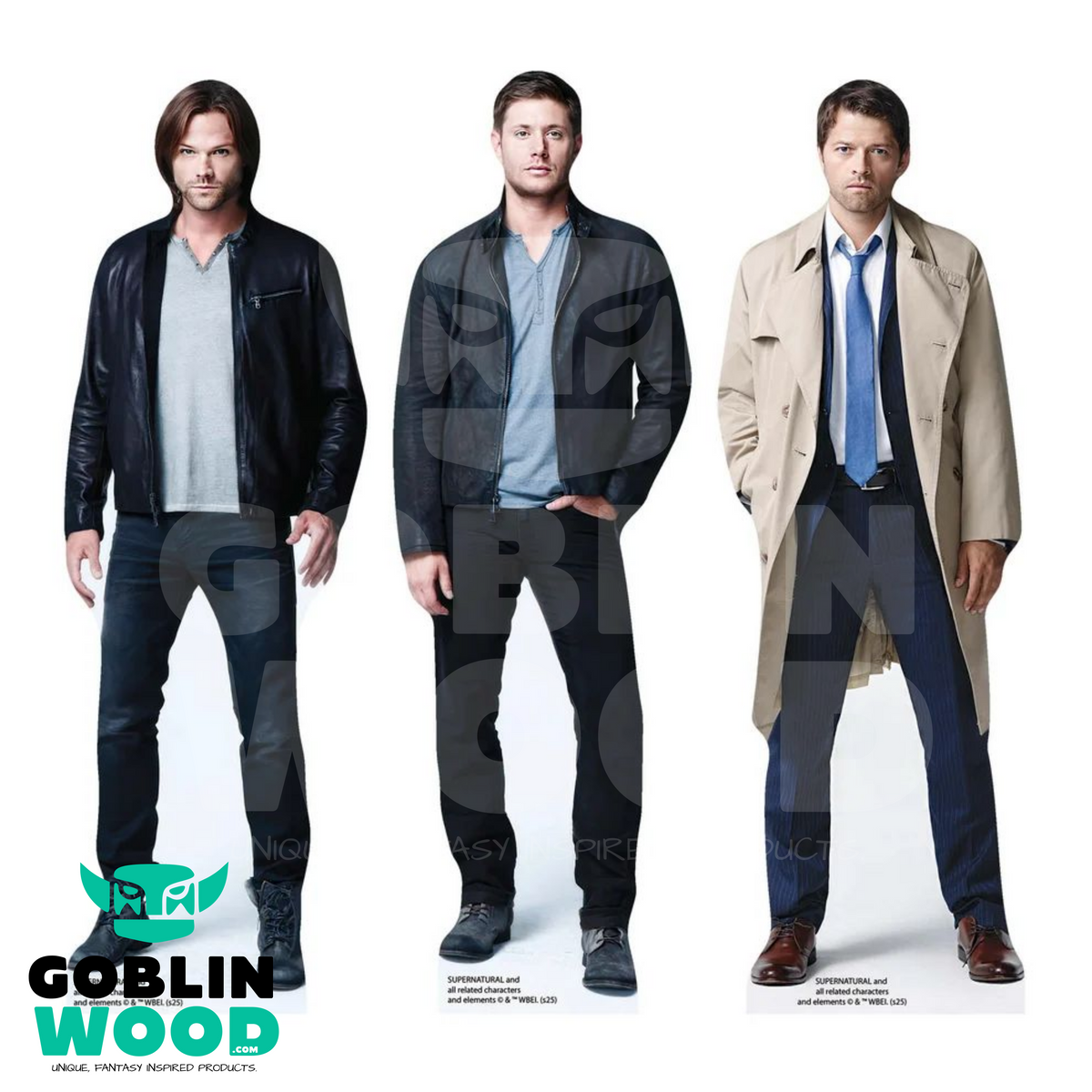 Dean, Sam and Castiel - 1ft SPN cardboard cut outs