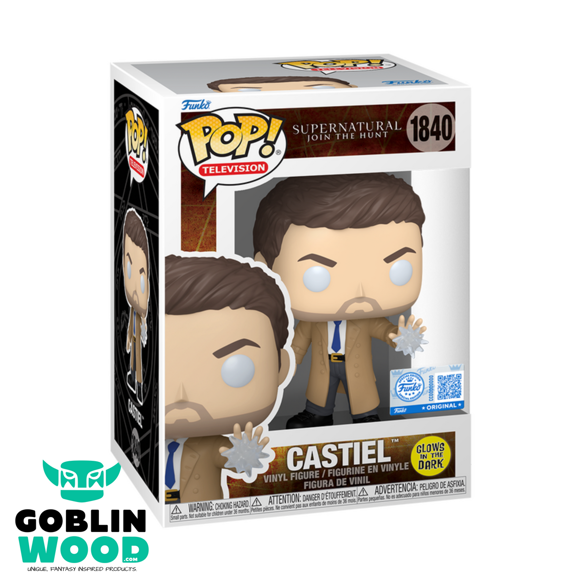 Castiel (Glow) - SPN - Funko Pop! Vinyl, a licensed Supernatural collectible