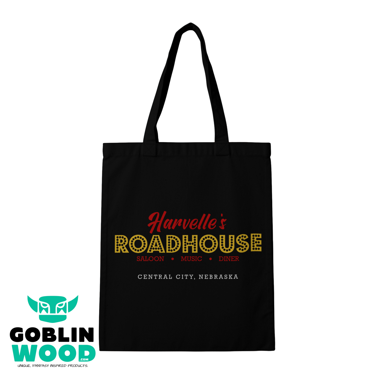 Roadhouse - Black Tote Bag - Goblin Wood Exclusive