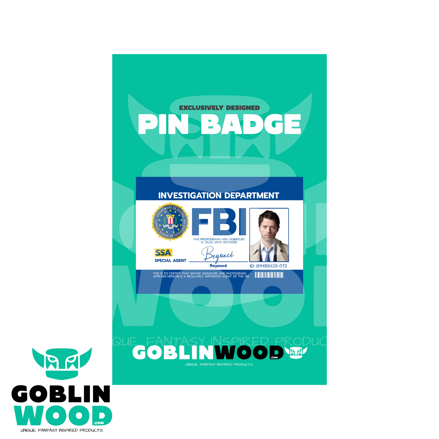 Beyonce - Acrylic Pin Badge - Supernatural Inspired -Goblin Wood Exclusive