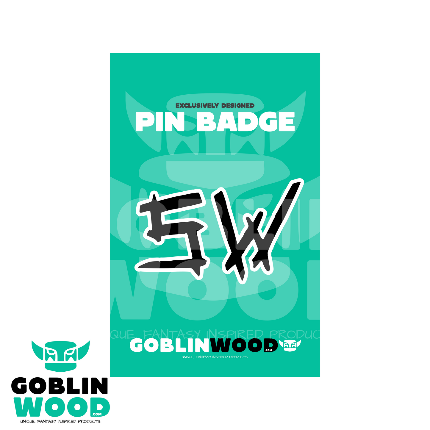 SW (Initials) - Acrylic Pin Badge - Supernatural Inspired -Goblin Wood Exclusive
