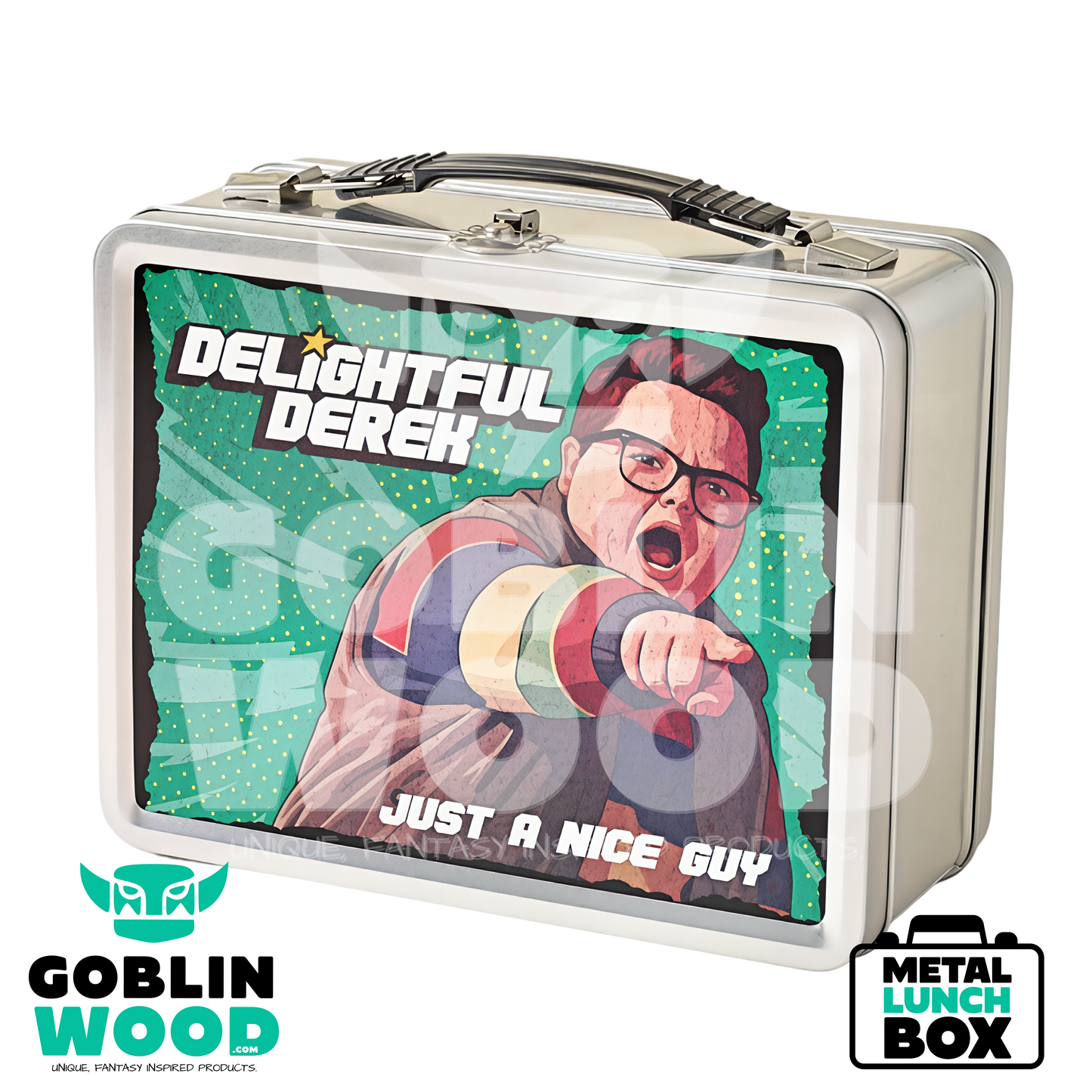 Delightful Derek - Metal Lunch Box - Stranger Things Inspired - Goblin Wood Exclusive