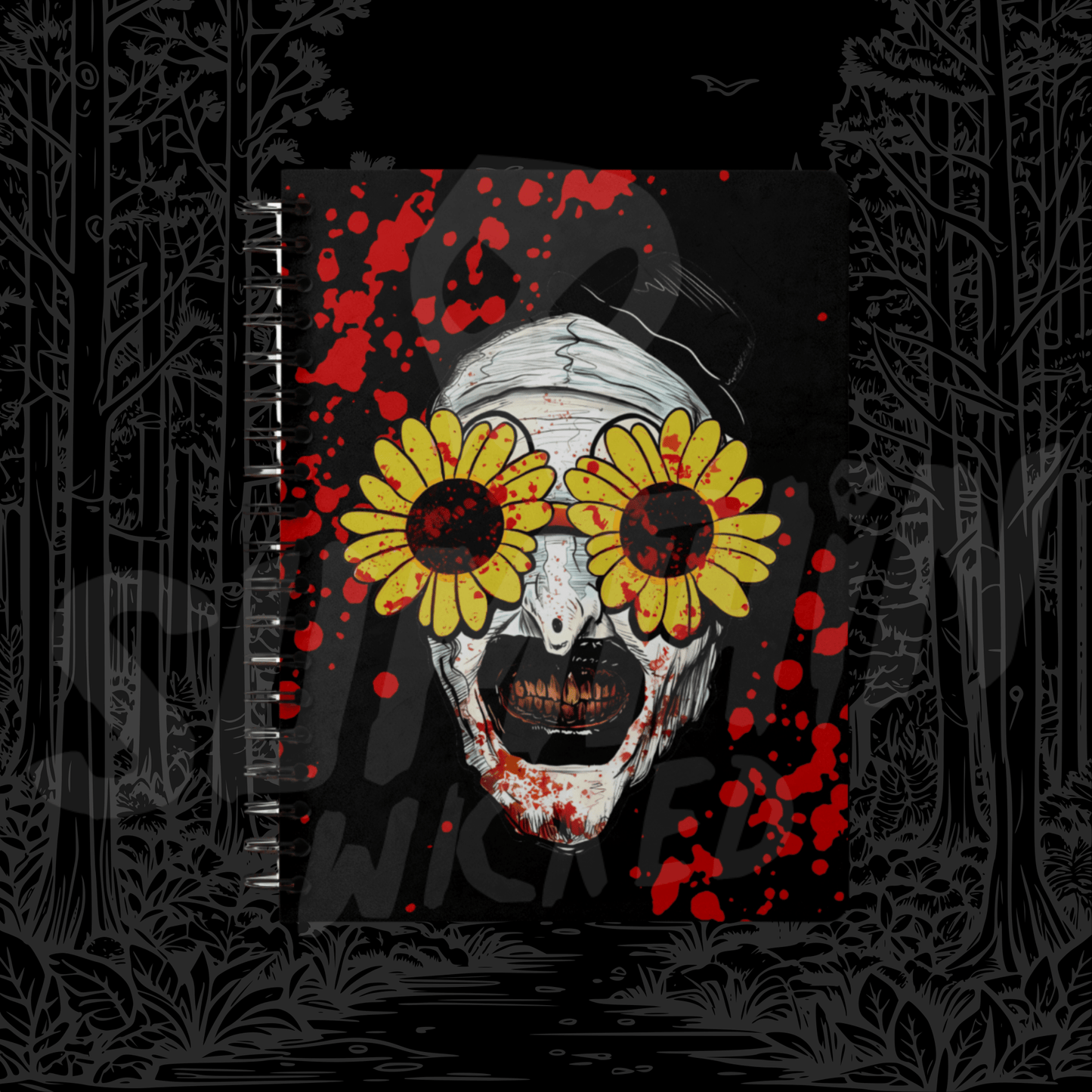 Arty - A5 Wiro Lined Notebook - Terrifier Inspired - Sumthin Wicked Exclusive - Goblin Wood