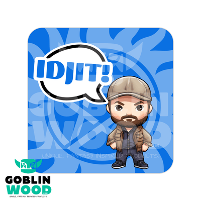 Bobby - Kawaii Speech Bubble Drinks Coaster - Supernatural Inspired - Goblin Wood Exclusive