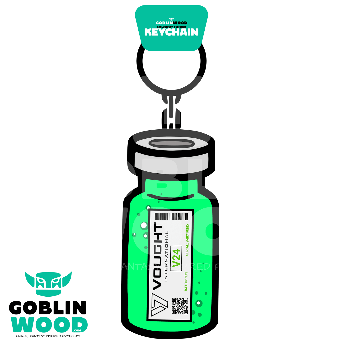 Compound V24 (Vial) - Acrylic Keychain - The Boys Inspired - Goblin Wood Exclusive - Goblin Wood