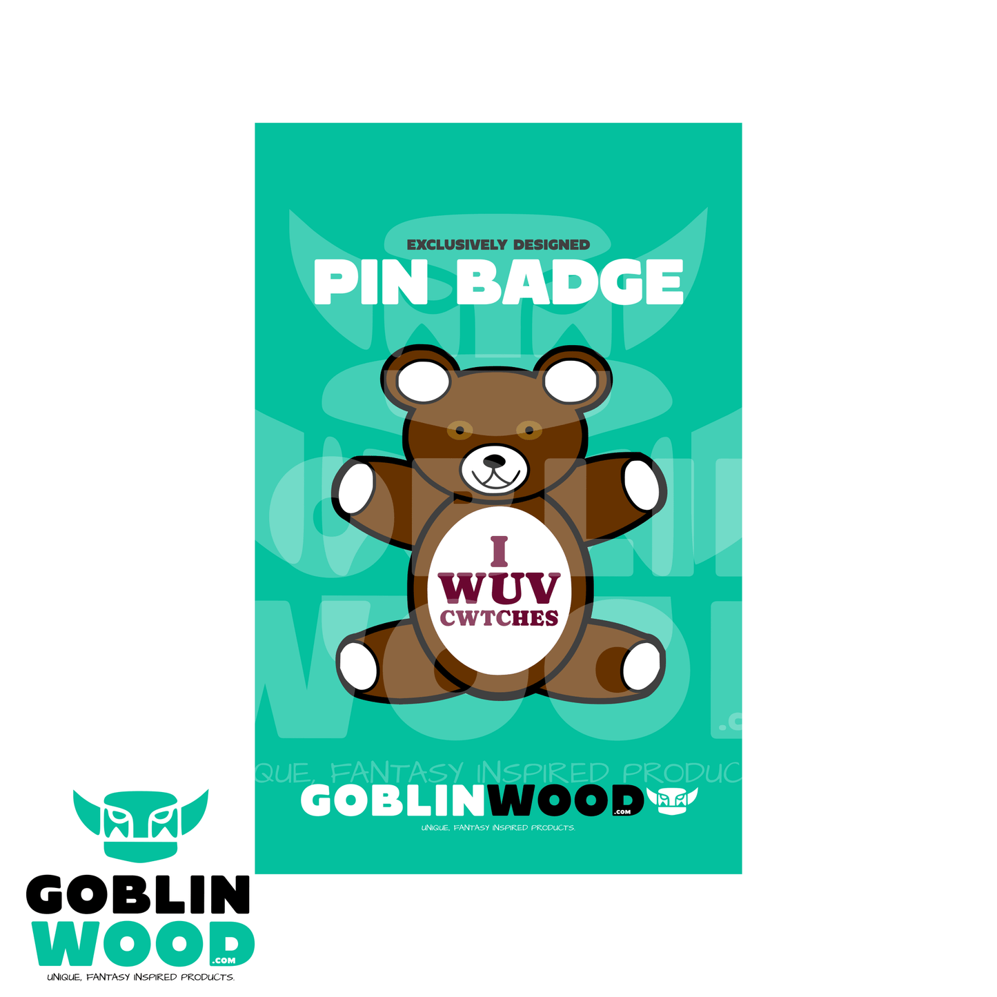 Cwtches - Acrylic Pin Badge - Supernatural Inspired - Goblin Wood Exclusive - Goblin Wood