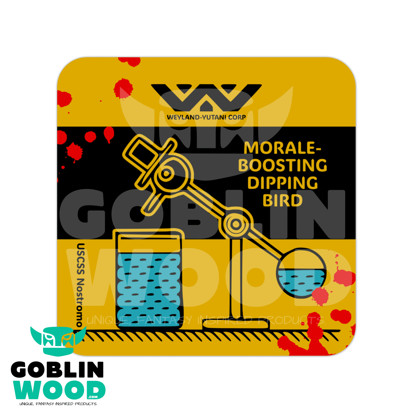 Dipping Bird - Drinks Coaster - - Goblin Wood Exclusive - Goblin Wood