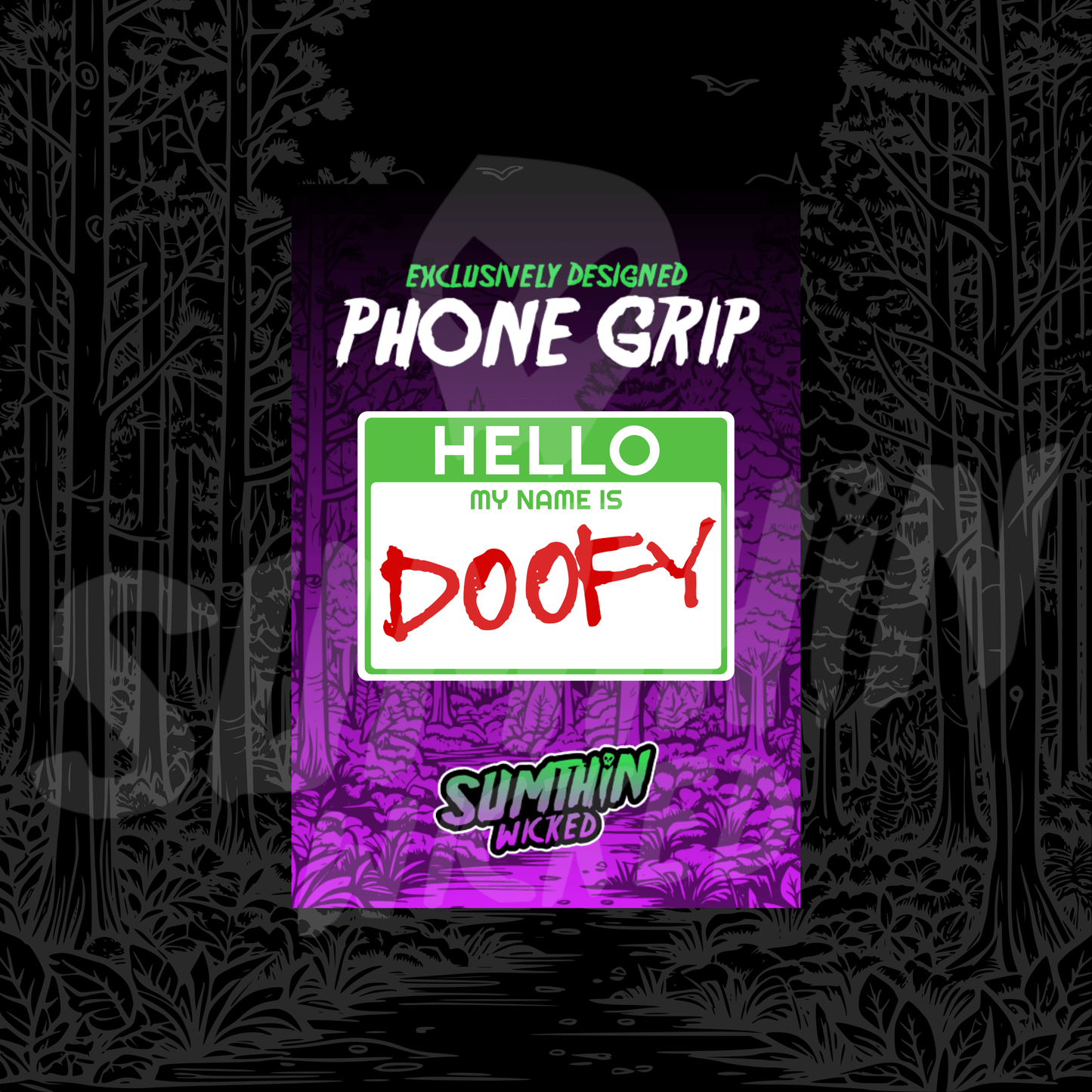 Doofy - Acrylic Phone/Kindle Grip - Scary Movie Inspired - Sumthin Wicked Exclusive - Goblin Wood