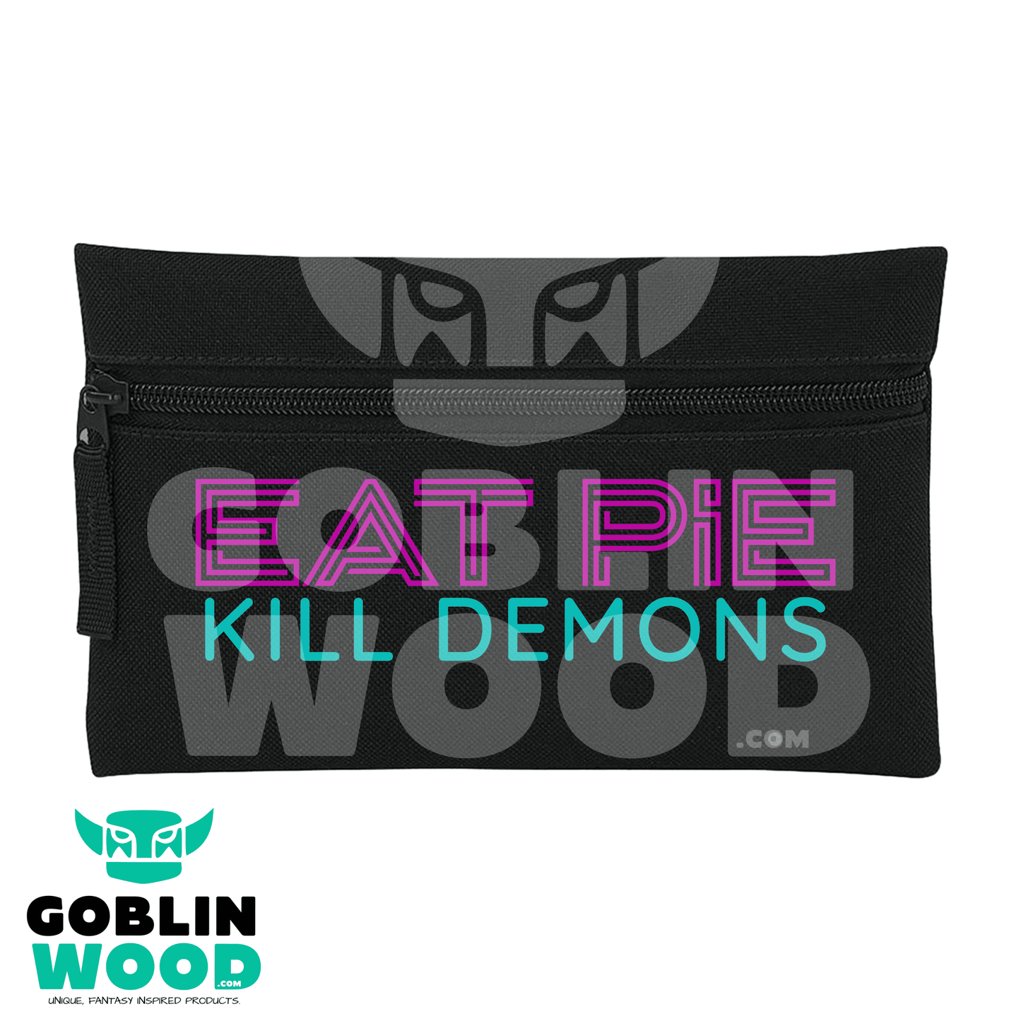 Eat Pie - Black Pencil Case - Supernatural Inspired - Goblin Wood Exclusive - Goblin Wood