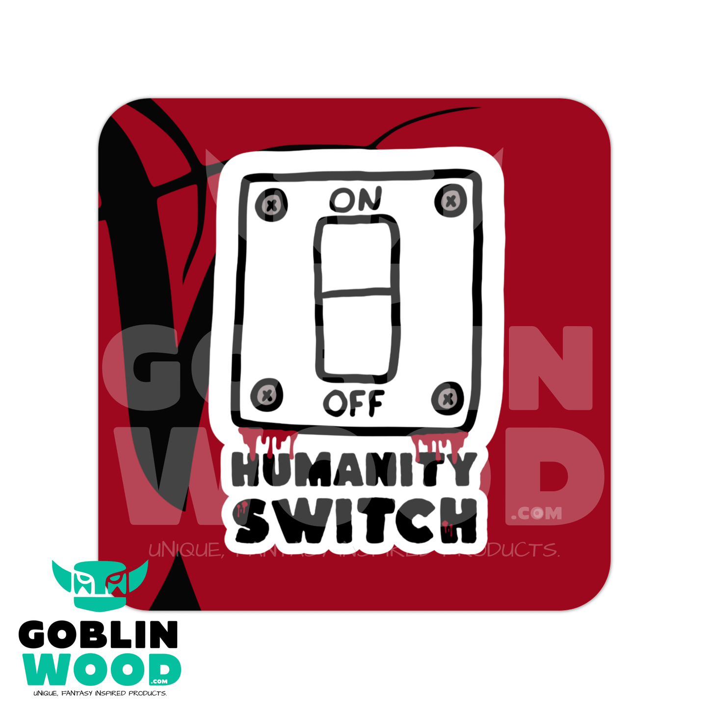 Humanity Switch - Drinks Coaster - - Goblin Wood Exclusive - Goblin Wood