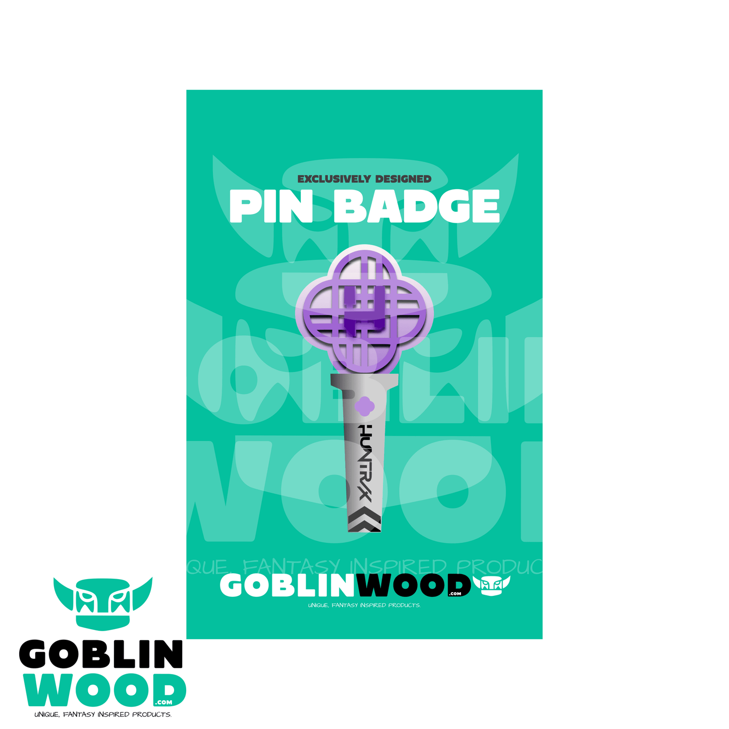 Huntrix Stick - Acrylic Pin Badge - KPop Demon Hunters Inspired - Goblin Wood Exclusive - Goblin Wood