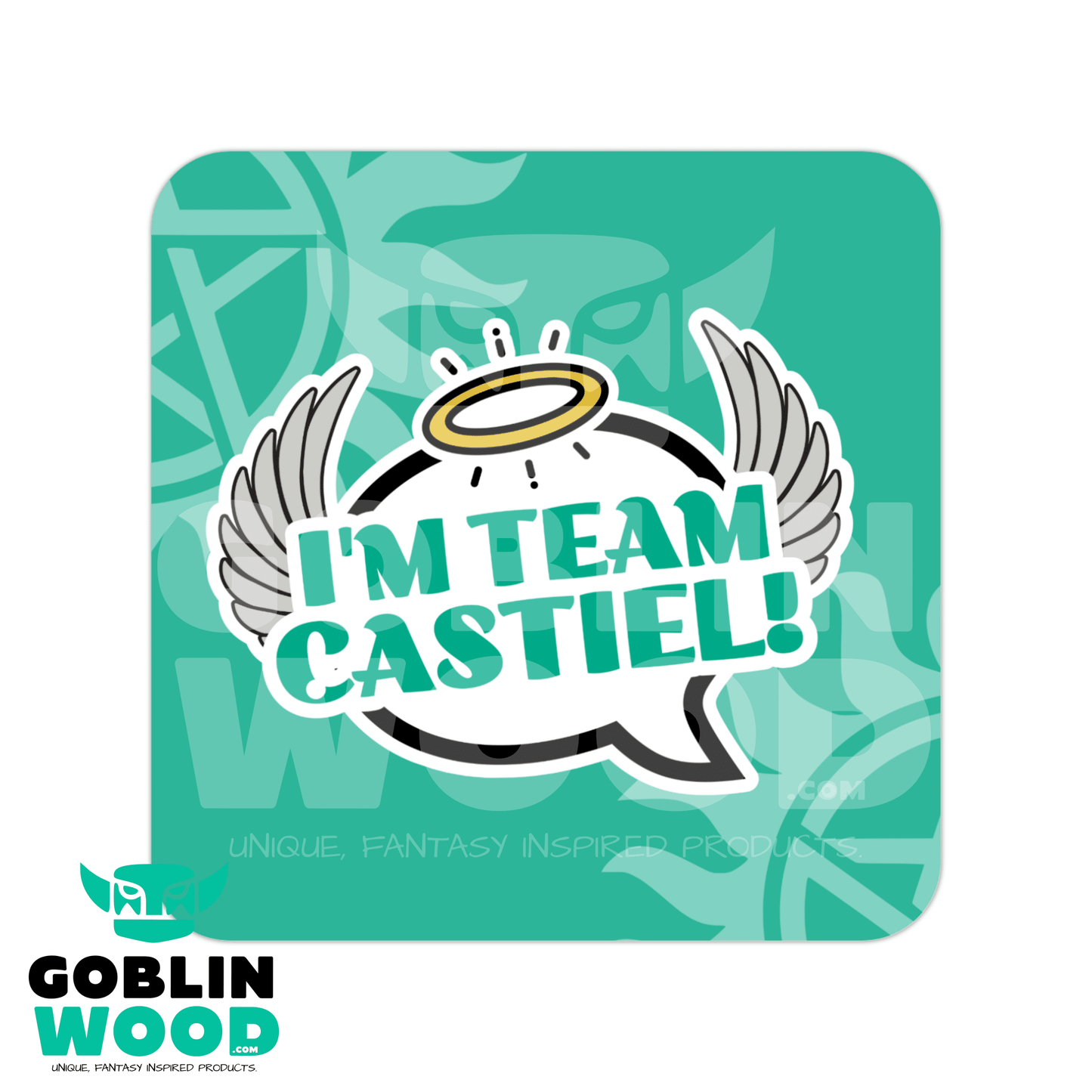 I'm Team Castiel! - Drinks Coaster - Supernatural Inspired - Goblin Wood Exclusive - Goblin Wood