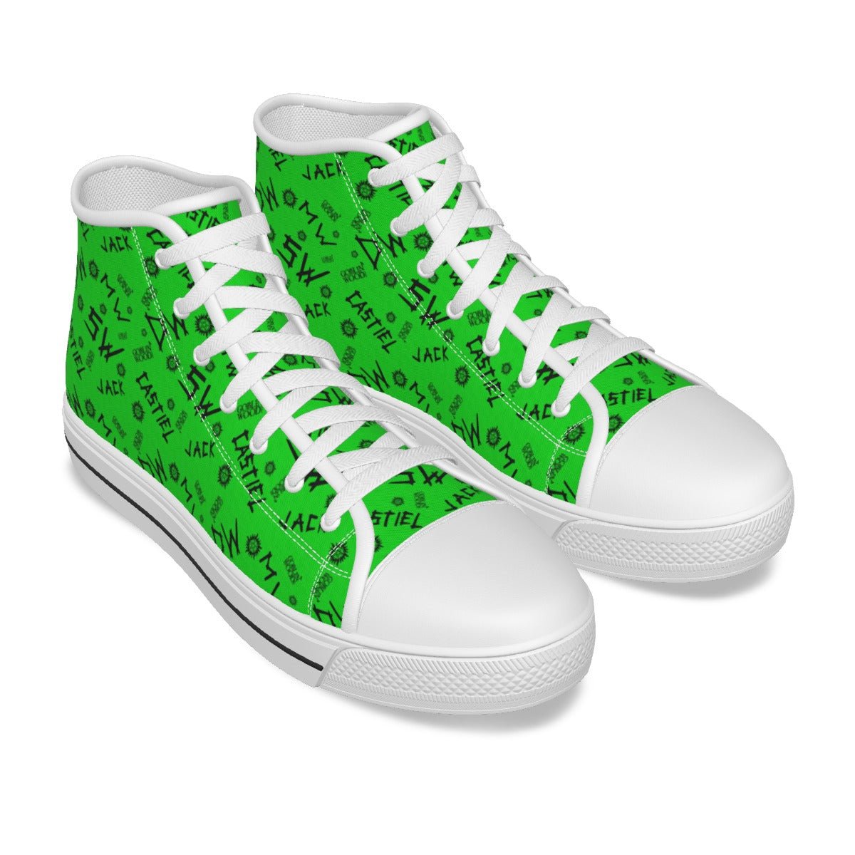 Initials - Green Canvas Hi - Top Shoe - Supernatural Inspired - Goblin Wood Exclusive - Goblin Wood