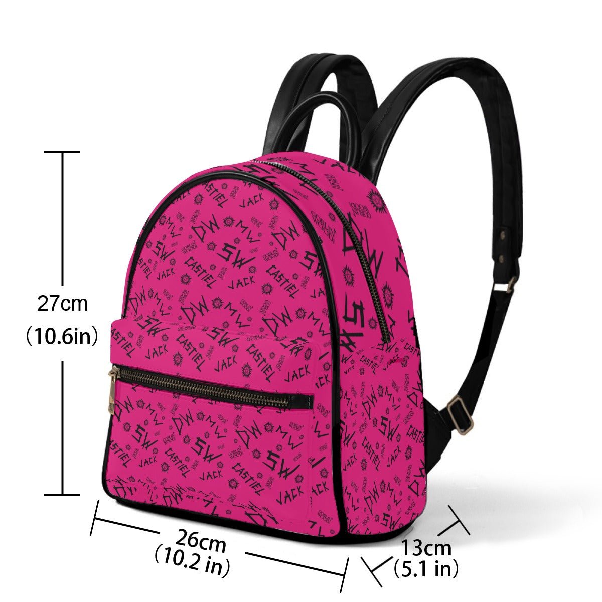 Initials - Raspberry AOP Mini Backpack - Supernatural Inspired - Goblin Wood Exclusive - Goblin Wood