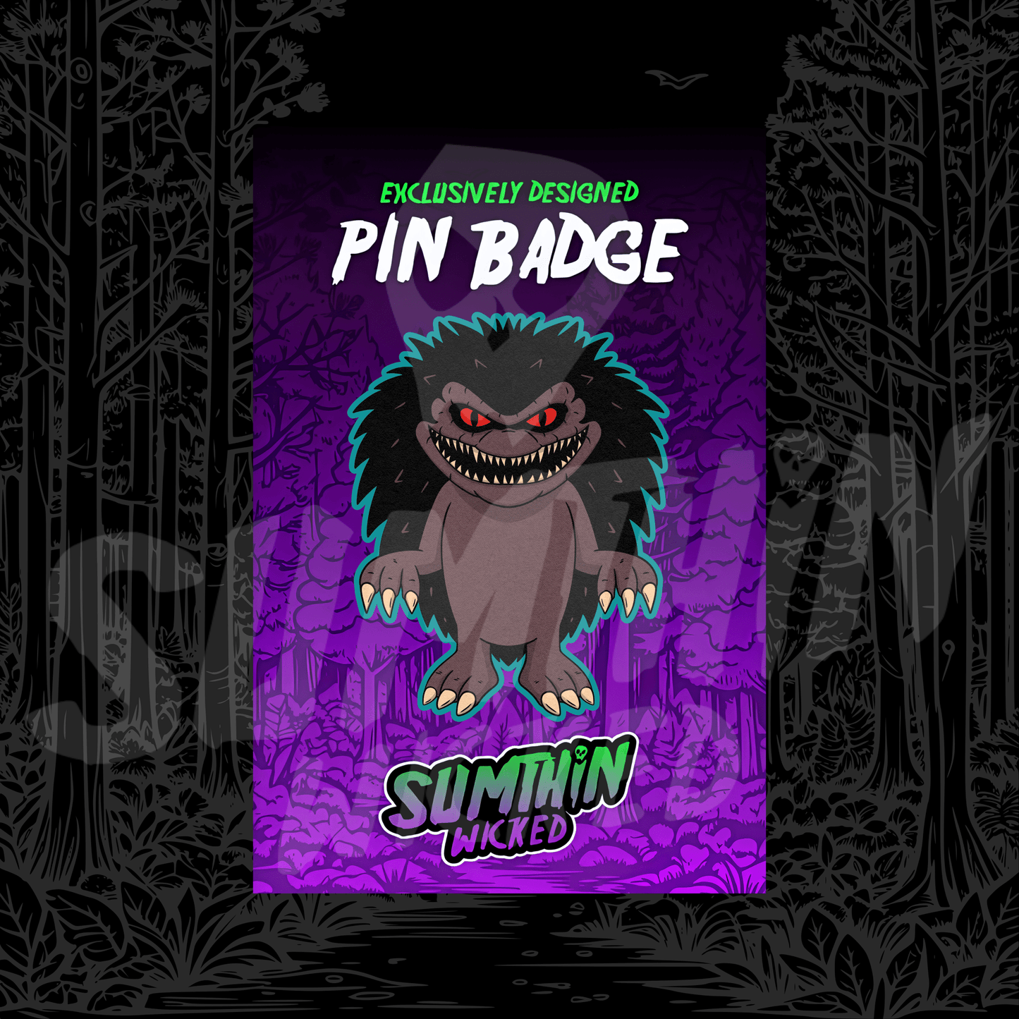 Intergalactic Hamster - Acrylic Pin Badge - Critters Inspired - Sumthin Wicked Exclusive - Goblin Wood