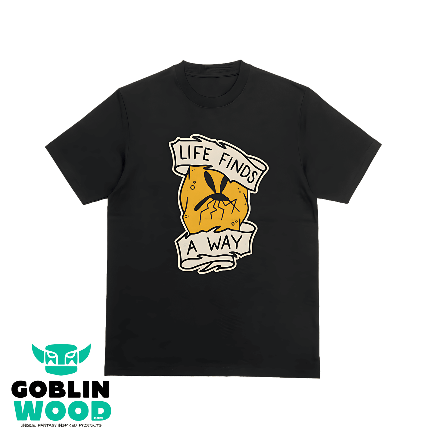 Life Finds A Way - Black Premium T-Shirt - Jurassic Park Inspired - Goblin Wood Exclusive - Goblin Wood