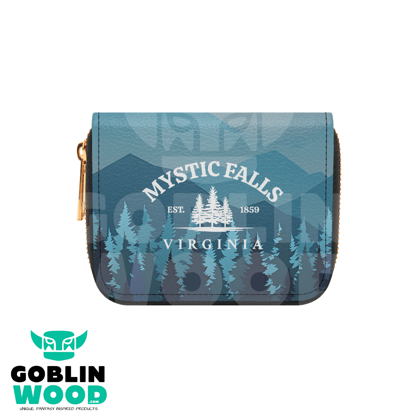 Mystic Falls - Bifold Zipper Purse - TVD Inspired - Goblin Wood Exclusive - Goblin Wood