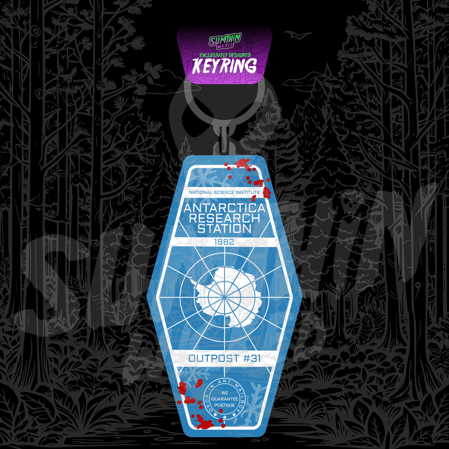Outpost 31 - Acrylic Keychain - The Thing Inspired - Sumthin Wicked Exclusive - Goblin Wood
