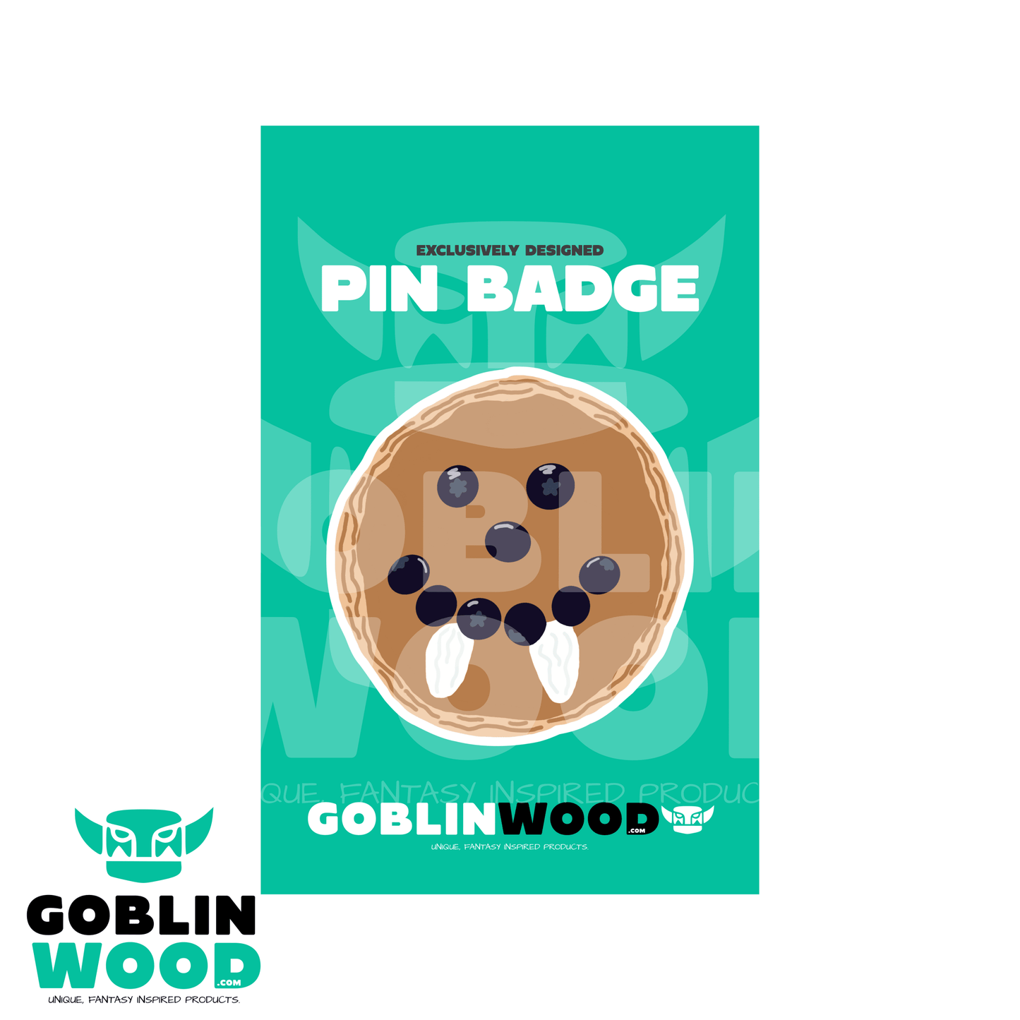 Pancake - Acrylic Pin Badge - TVD Inspired - Goblin Wood Exclusive - Goblin Wood