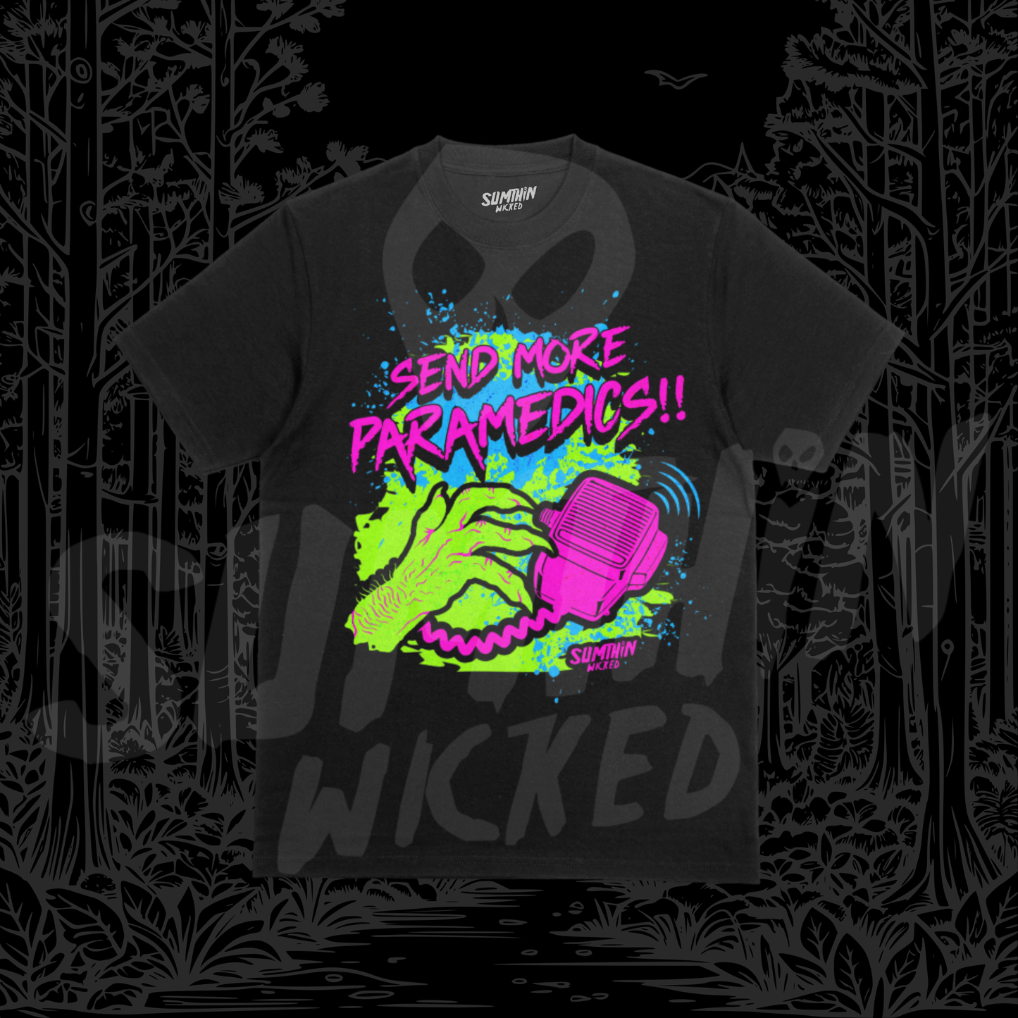 Paramedics - Black Premium T-Shirt - Return Of The Living Dead Inspired - Sumthin Wicked Exclusive - Goblin Wood
