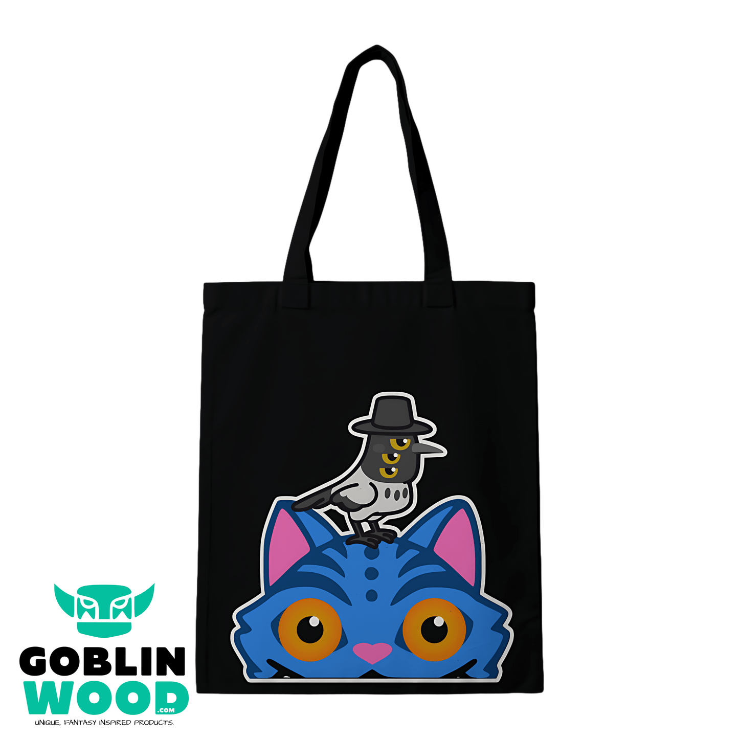 Peek A Boo - Black Tote Bag - KPop Demon Hunters Inspired - Goblin Wood Exclusive - Goblin Wood