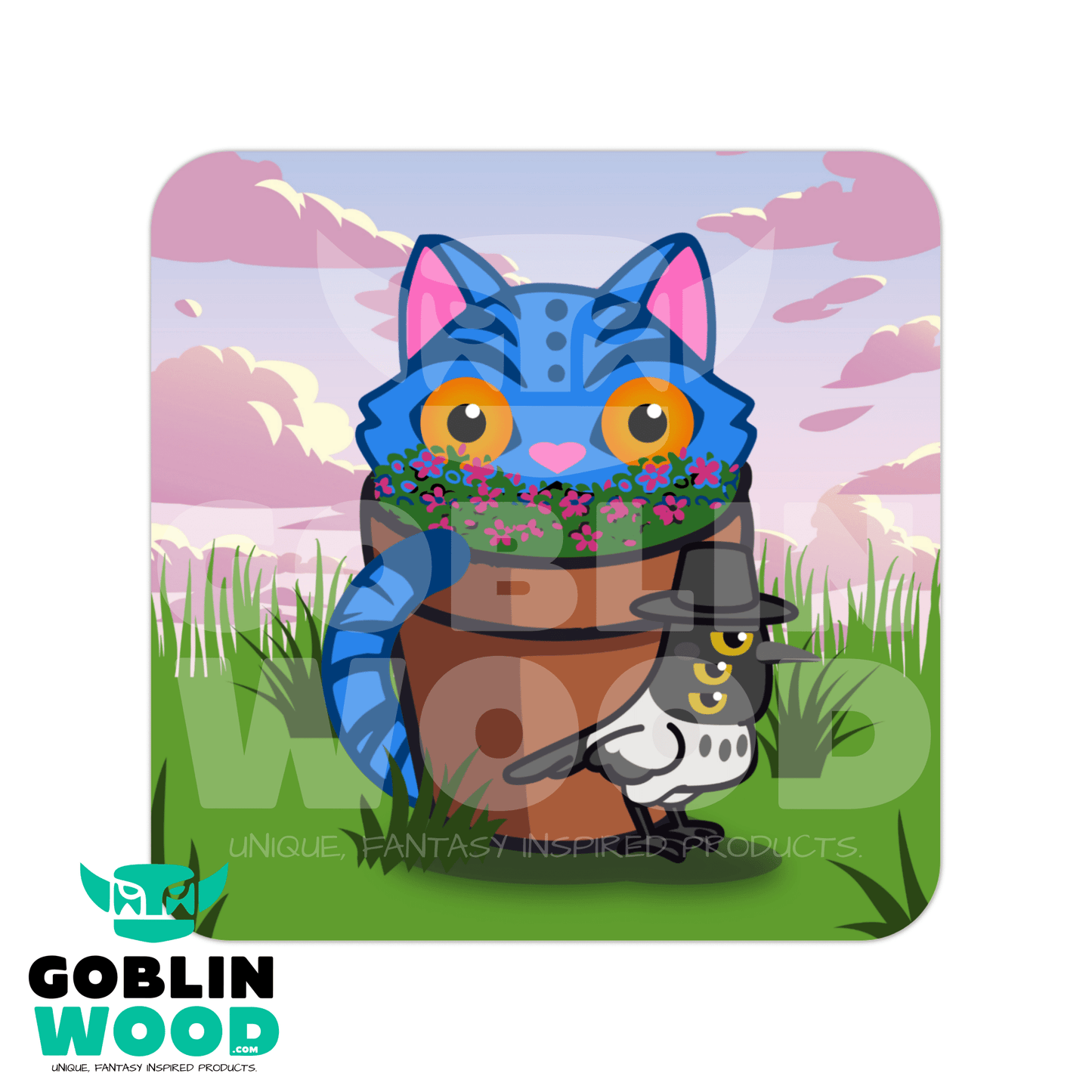 Peek A Boo (Pot) - Drinks Coaster - KPop Demon Hunters Inspired - Goblin Wood Exclusive - Goblin Wood