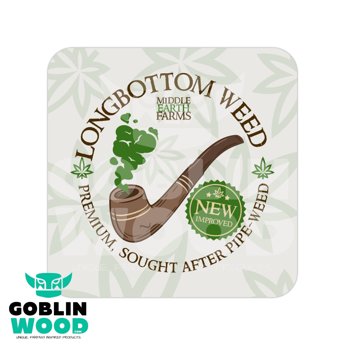 Pipe - Weed - Drinks Coaster - - Goblin Wood Exclusive - Goblin Wood