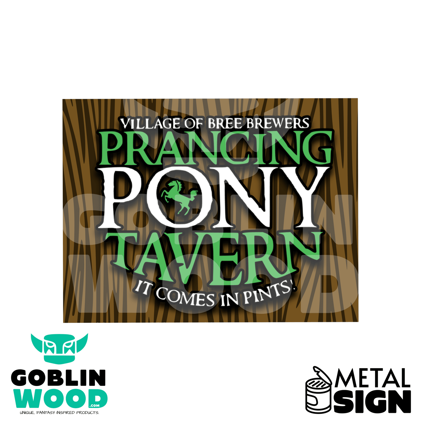 Pony Tavern - Metal Decorative Sign - - Goblin Wood Exclusive - Goblin Wood