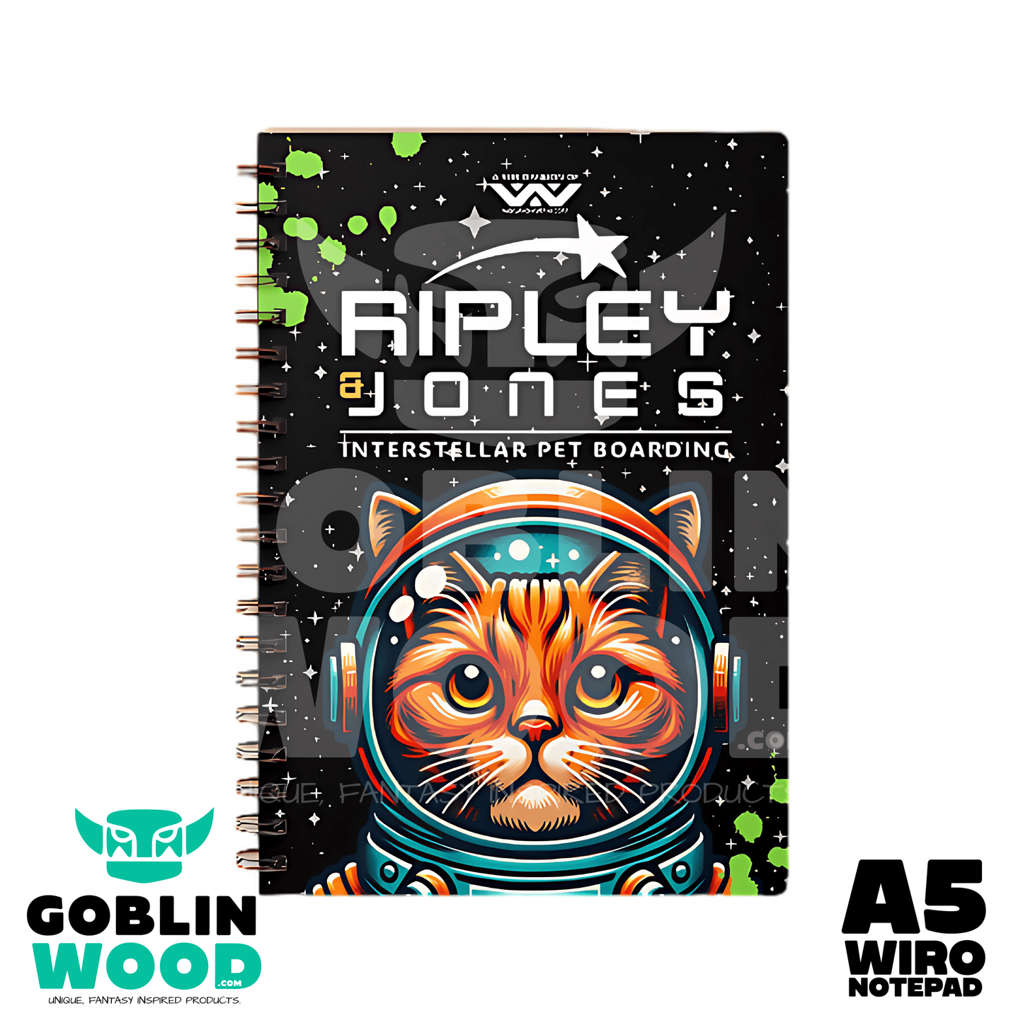 Ripley & Jones - A5 AOP Lined Notebook - - Goblin Wood Exclusive - Goblin Wood