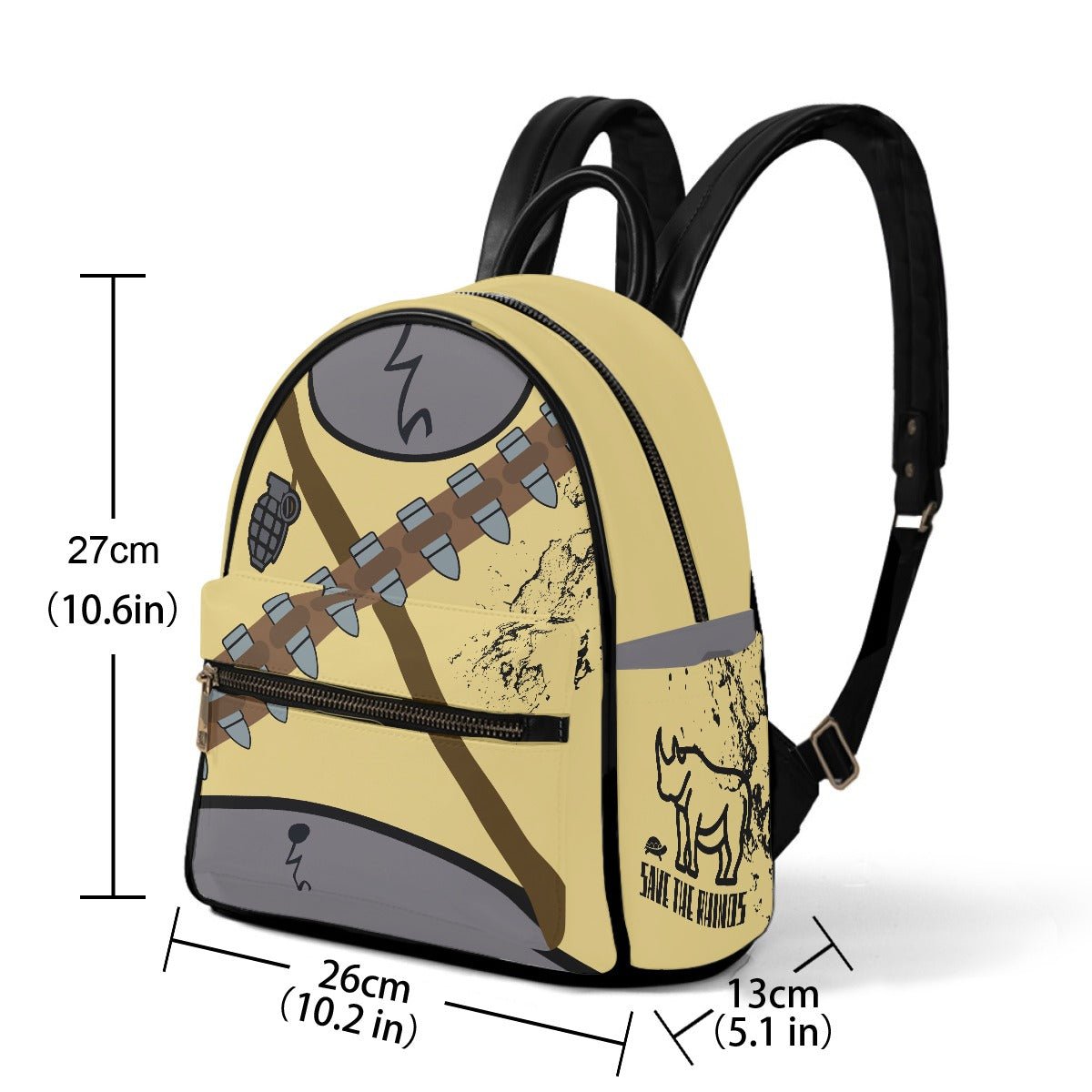 Rocksteady - Mini Backpack - TMNT Inspired - Goblin Wood Exclusive - Goblin Wood