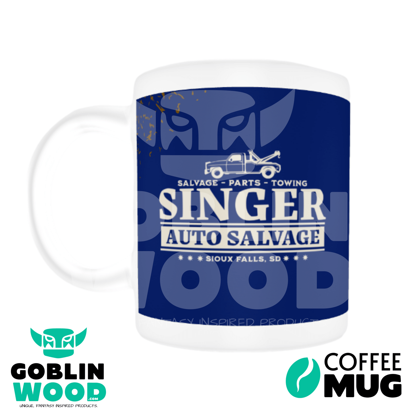 Singer Salvage - Coffee Mug - Supernatural Inspired - Goblin Wood Exclusive - Goblin Wood