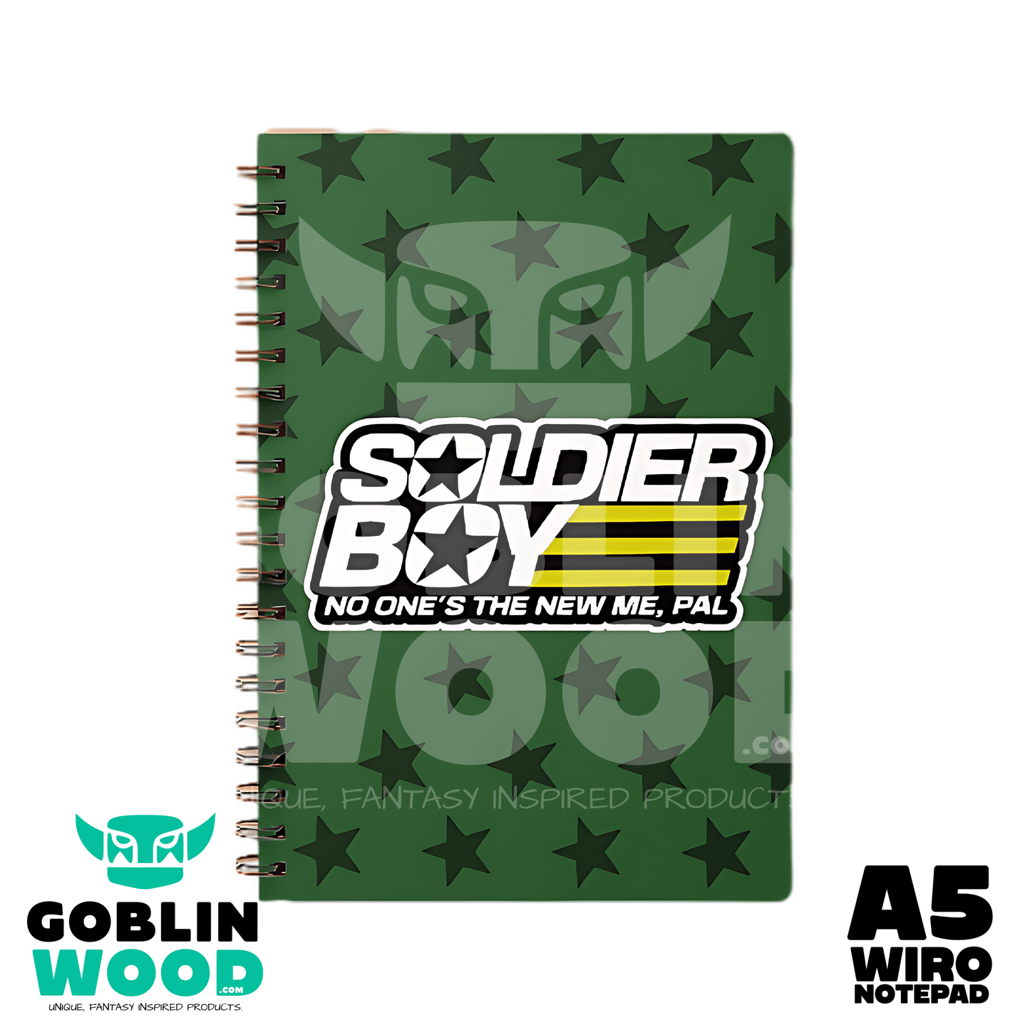Soldier Boy - A5 Lined Notebook - The Boys Inspired - Goblin Wood Exclusive - Goblin Wood