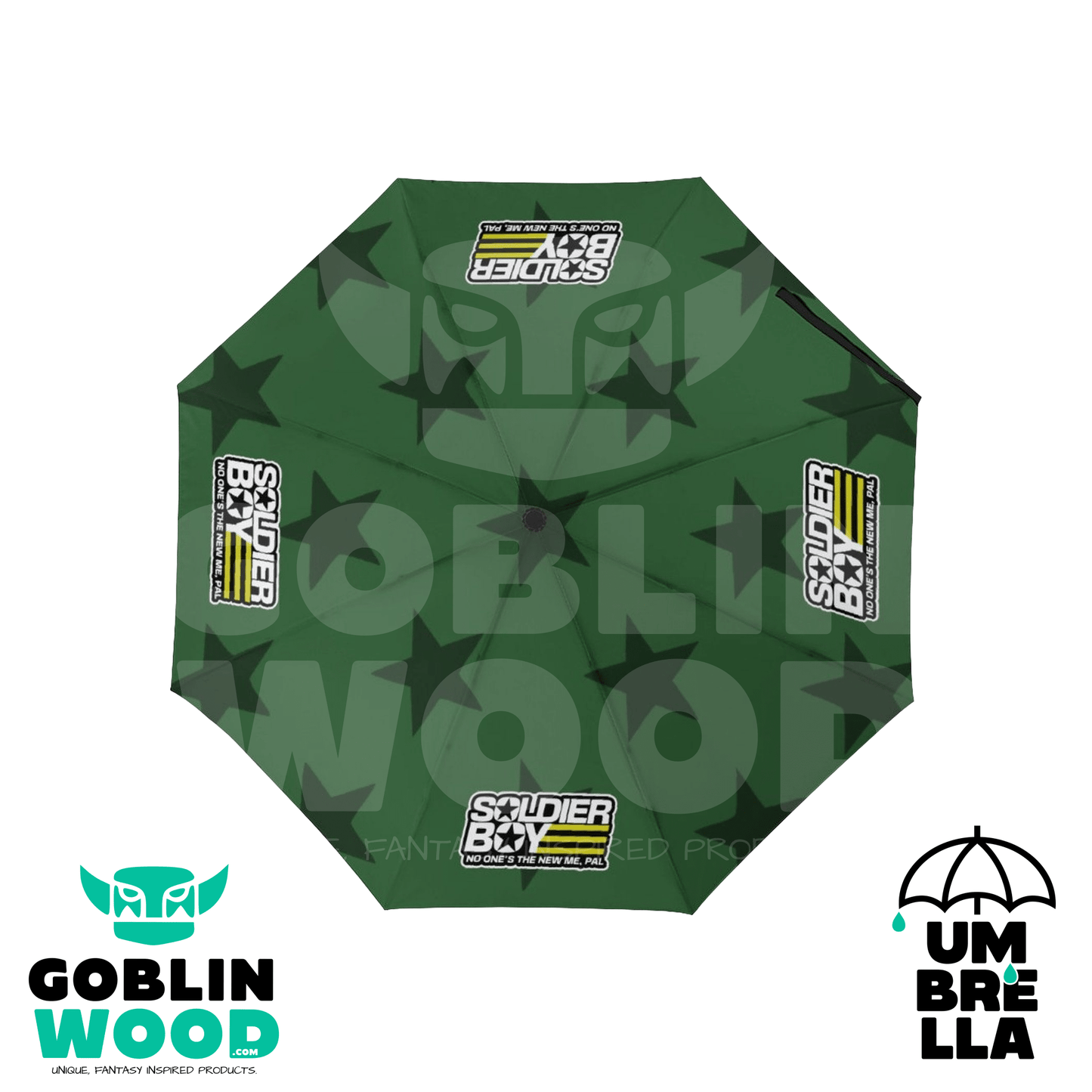 Soldier Boy - Lightweight 3 - Fold Umbrella - Supernatural Inspired - Goblin Wood Exclusive - Goblin Wood
