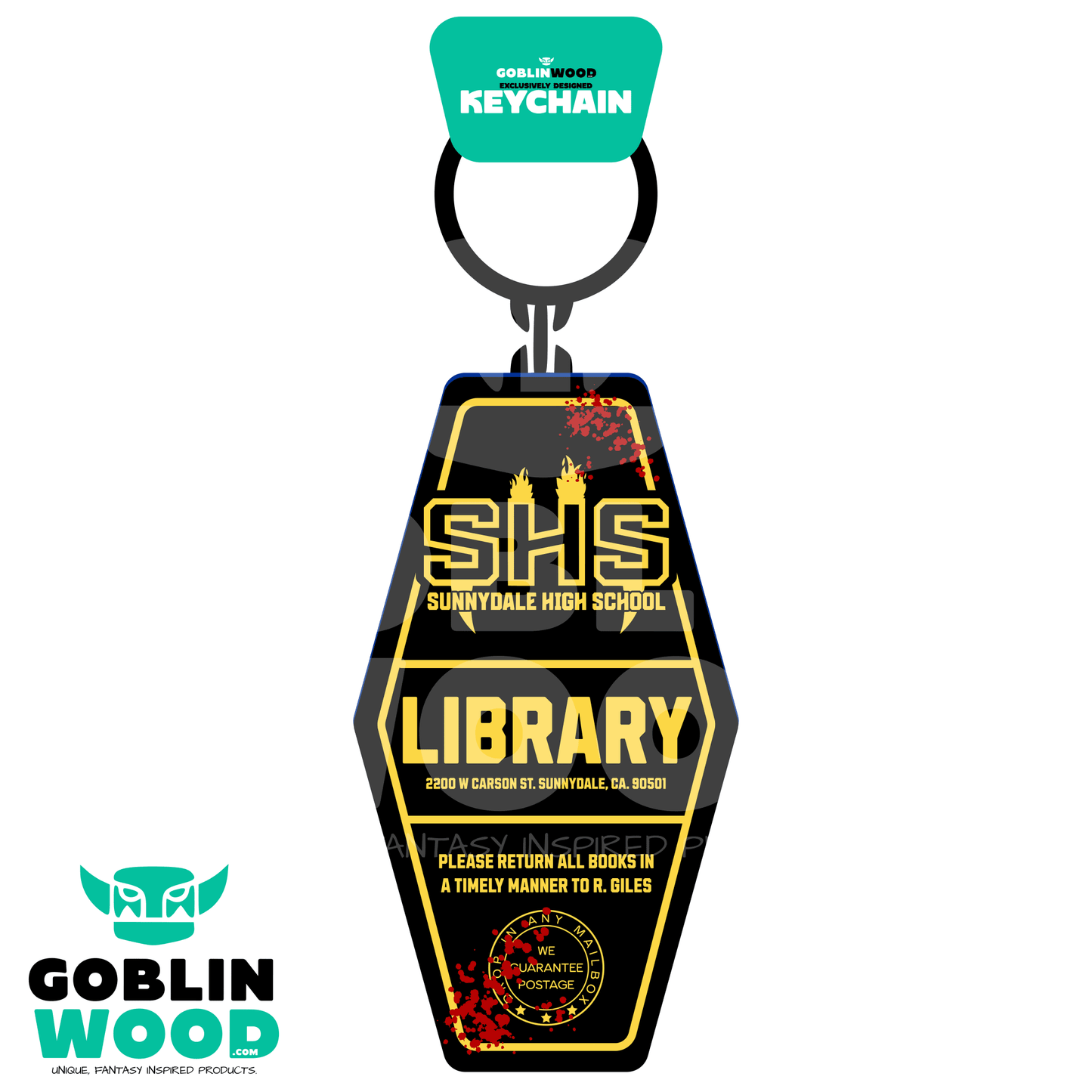 Sunnydale High Library - Acrylic Keychain - Angel - Goblin Wood Exclusive - Goblin Wood