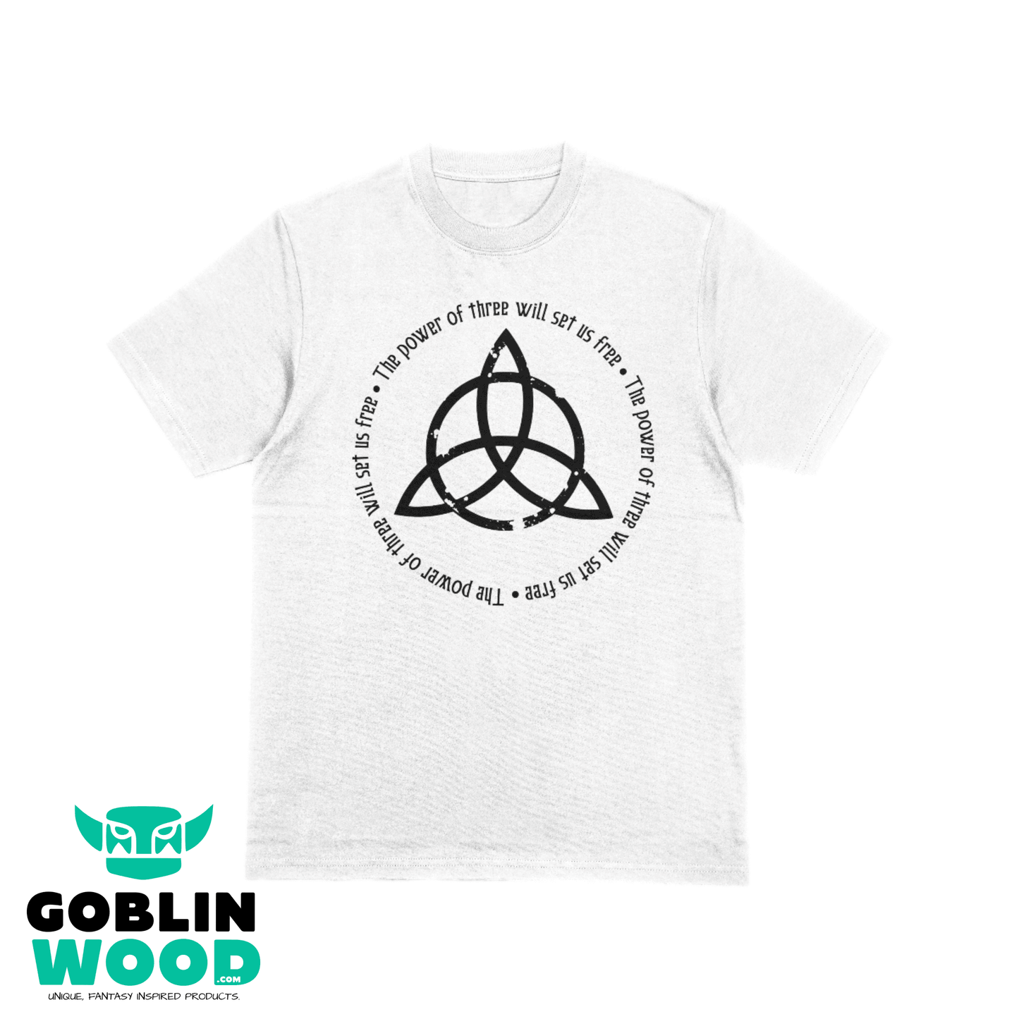 Triquetra - White Premium T-Shirt - - Goblin Wood Exclusive - Goblin Wood