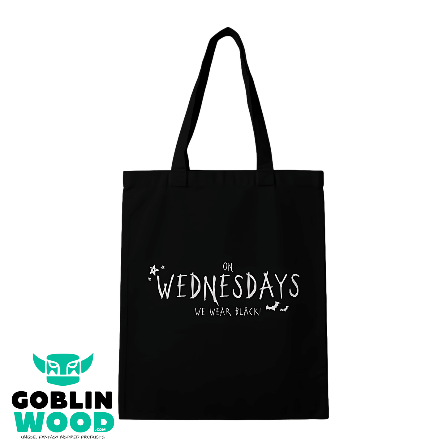 Wednesday - Black Tote Bag - Wednesday Inspired - Goblin Wood Exclusive - Goblin Wood