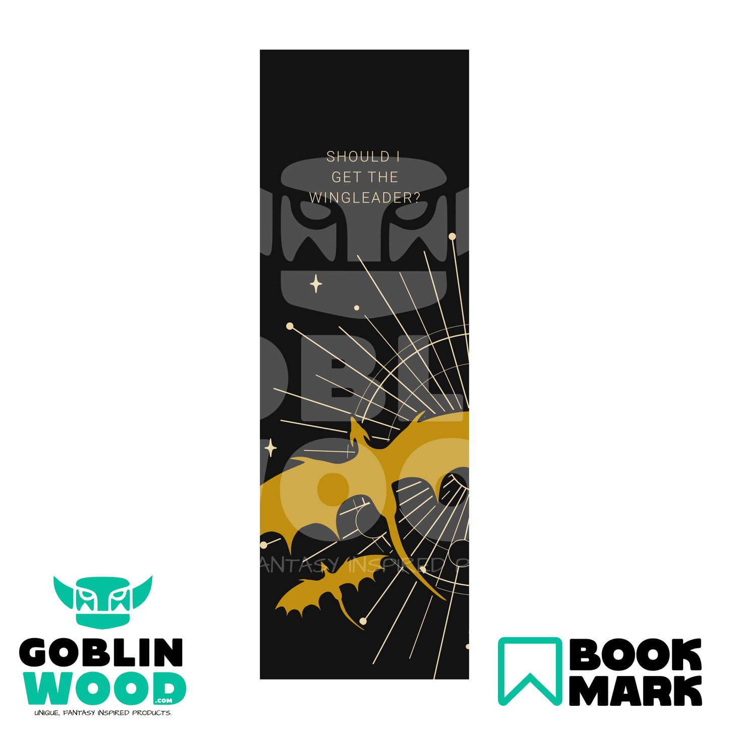 Wingleader - Premium Double Sided Bookmark - - Goblin Wood Exclusive - Goblin Wood