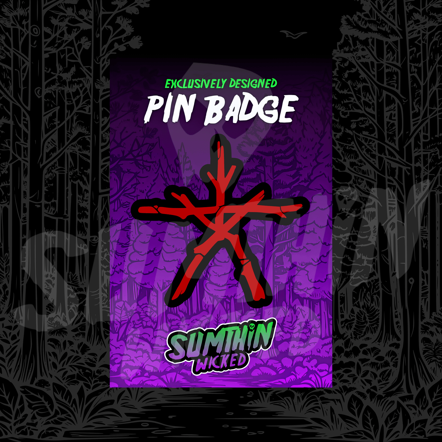 Witch - Acrylic Pin Badge - The Blair Witch Project Inspired - Sumthin Wicked Exclusive - Goblin Wood