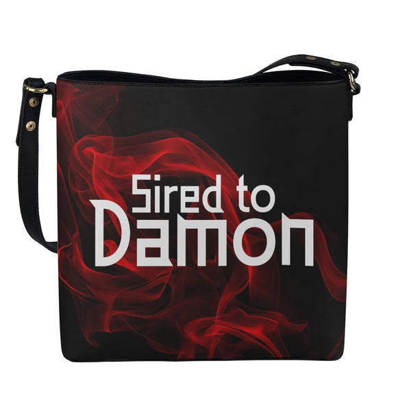 Sired To Damon - Black Cross Body Bucket Bag  - TVD Inspired - Goblin Wood Exclusive