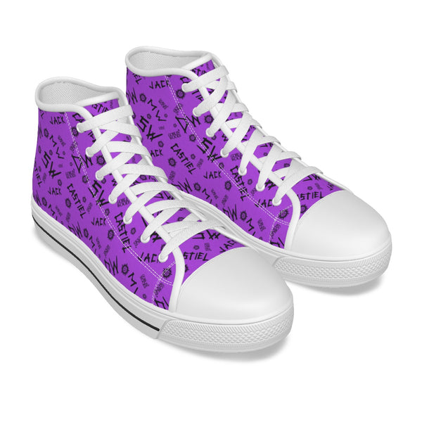 Initials - Purple Canvas Hi-Top Shoe - Supernatural Inspired - Goblin Wood Exclusive
