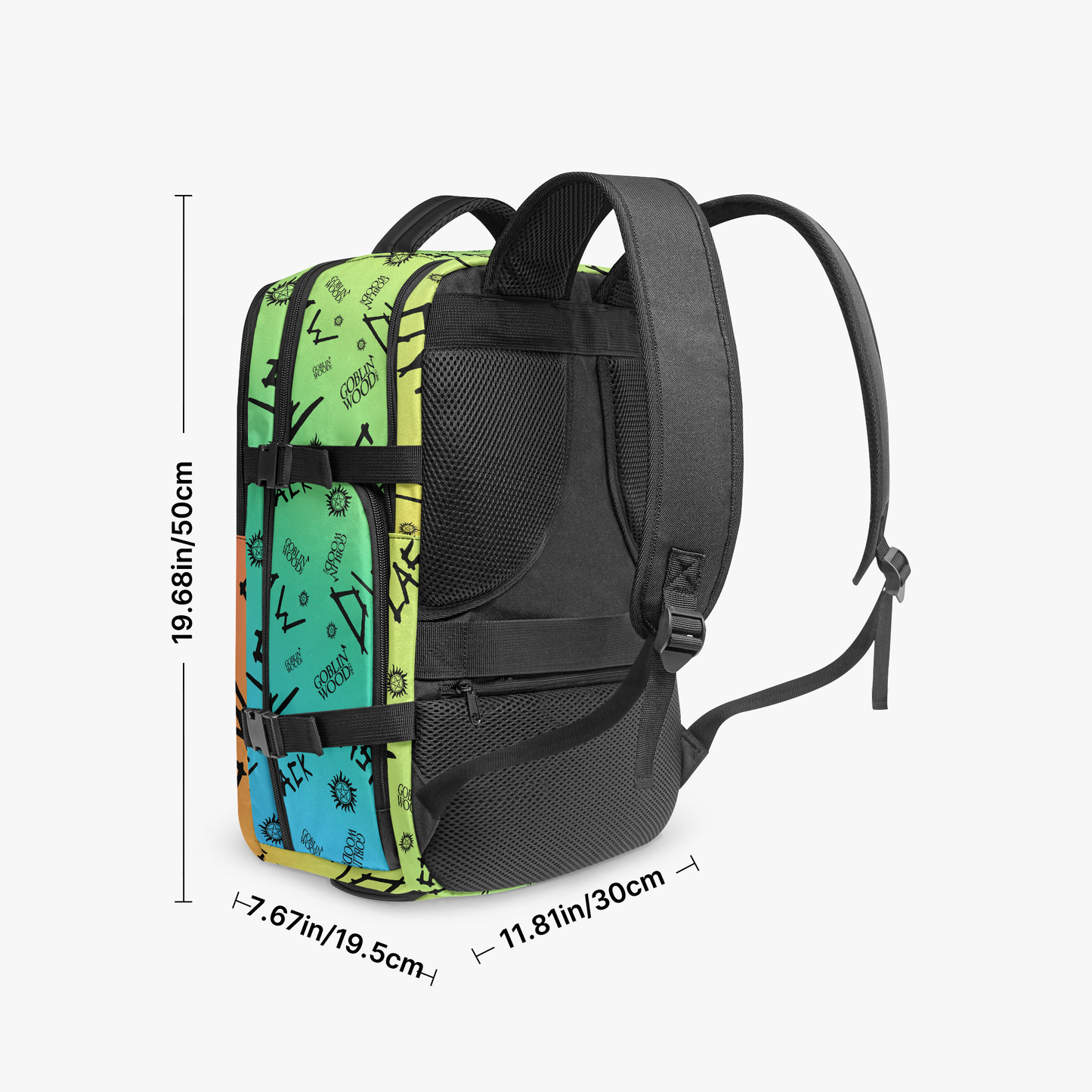 Initials (Rainbow) - Multi-Pocket Hiking Backpack - Goblin Wood Exclusive