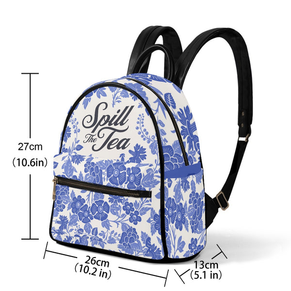 Spill The Tea - AOP Mini Backpack - Bridgerton Inspired - Goblin Wood Exclusive