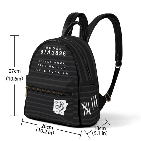 Locked Up (Moose) - Black Mini Backpack - Supernatural Inspired - Goblin Wood Exclusive