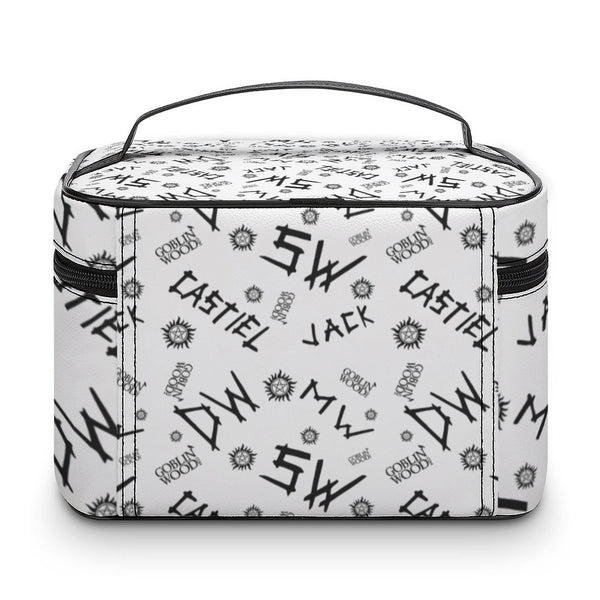 Initials - White AOP Toiletry Bag - Supernatural Inspired - Goblin Wood Exclusive
