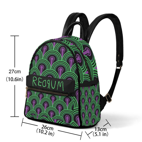 Here's Johnny! - AOP PU Mini backpack (Green) - The Shining Inspired - Sumthin Wicked Exclusive