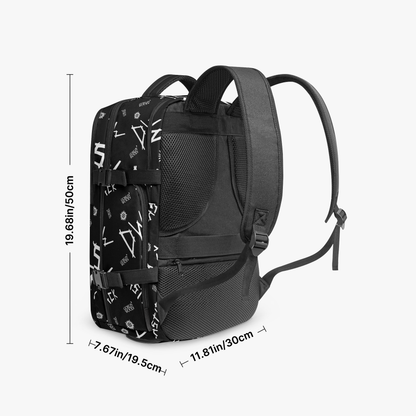 Initials (Black) - Multi-Pocket Hiking Backpack - Goblin Wood Exclusive