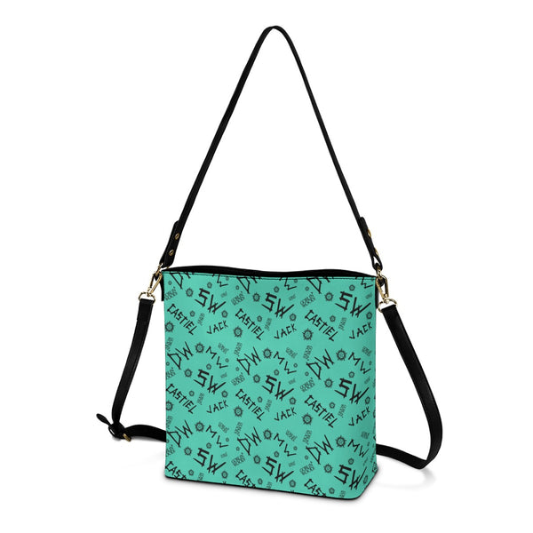 *PRE ORDER* Initials - Teal Cross Body Bucket Bag  - Supernatural Inspired - Goblin Wood Exclusive