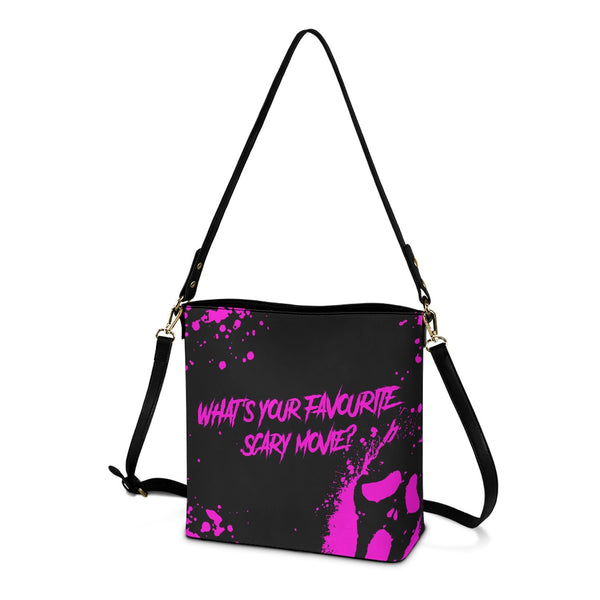 Movie (Black) - Cross Body Bucket Bag  - Scream Inspired - Sumthin Wicked Exclusive