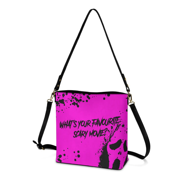 Movie (Pink) - Cross Body Bucket Bag  - Scream Inspired - Sumthin Wicked Exclusive